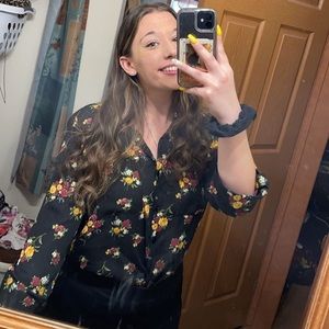 iZ BYER Floral Blouse